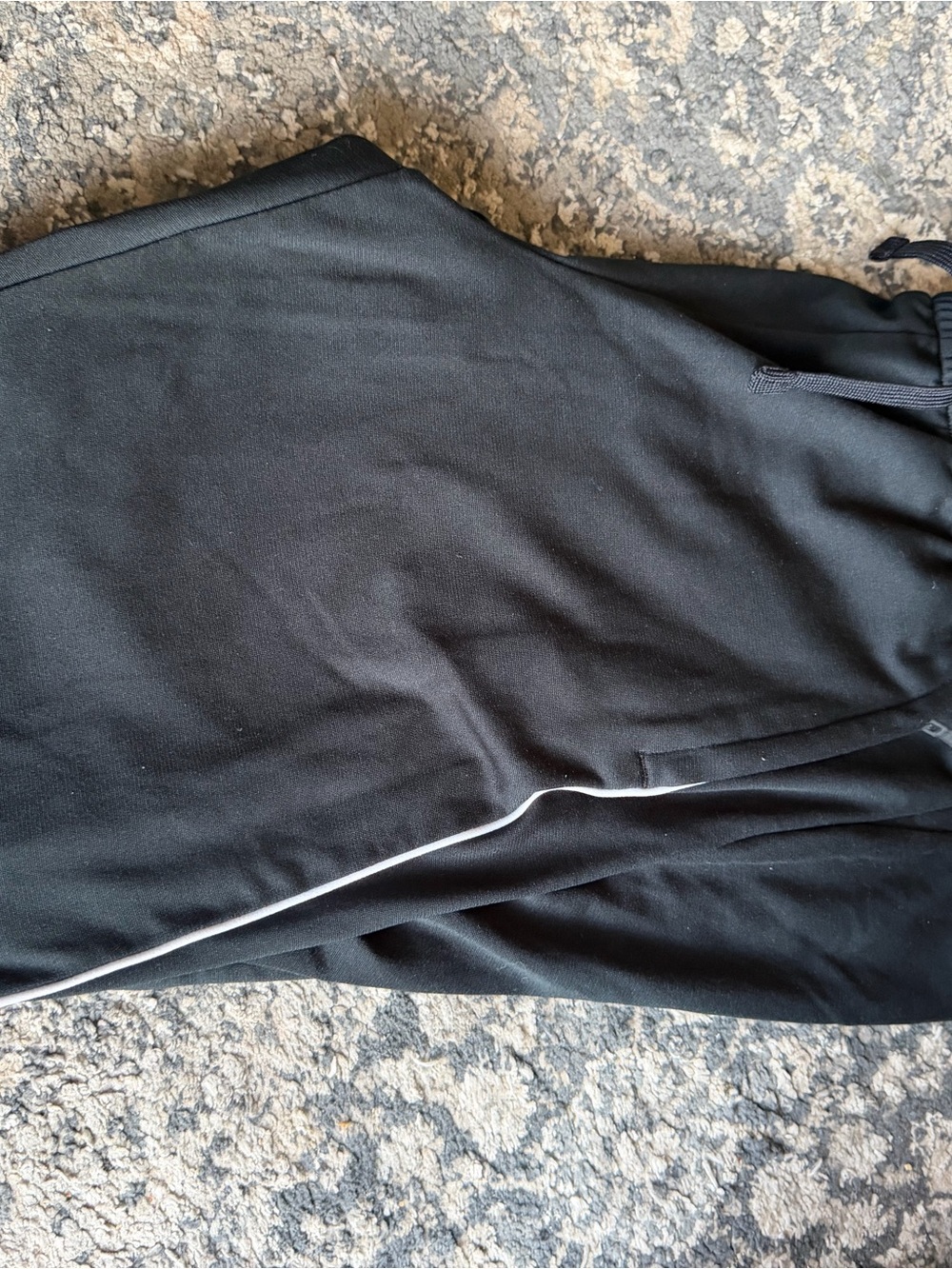 Under Armour Kids Black Joggers with White Side Piping